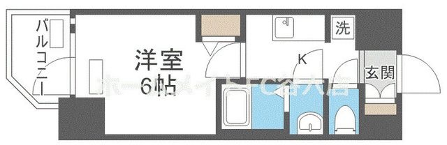 拡大写真:プレサンス新深江ディレット 2階205の間取り