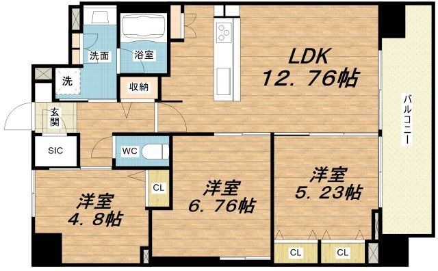 拡大写真:S-RESIDENCE天満橋ar 14階1402の間取り