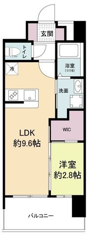 拡大写真:セレニテ難波グランデシュッド 7階713の間取り