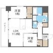 写真:S-RESIDENCE松屋町asence 9階903の間取図