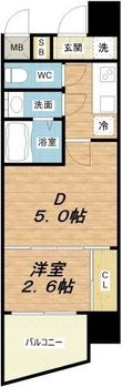 セレニテ阿波座ミラクの間取図