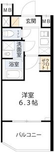 エスリードレジデンス大阪福島サウスフラッツの間取図