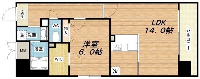拡大写真:Ocean松屋町 9階902の間取り