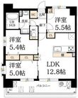 スプランディッド玉造DUEの間取図