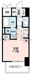 セイワパレス玉造駅上の間取図