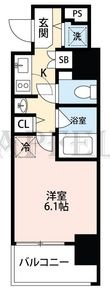 セイワパレス玉造駅上の間取図