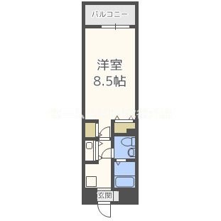 拡大写真:レジディア天神橋 4階405の間取り
