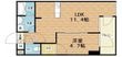 Fortunato 扇町の間取図