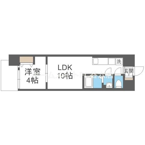 拡大写真:AND TERRACE 文の里 5階511の間取り