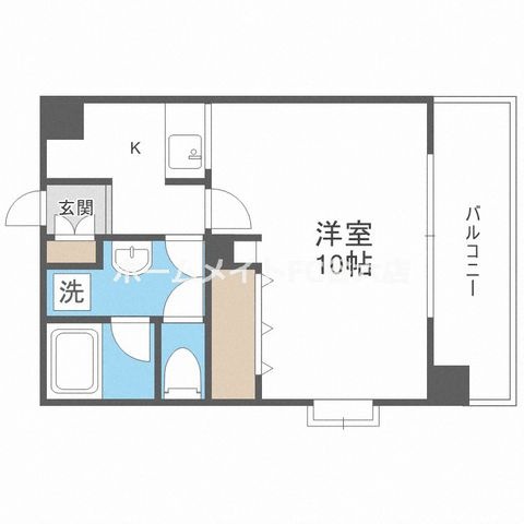 拡大写真:S-FORT江坂公園 4階405の間取り