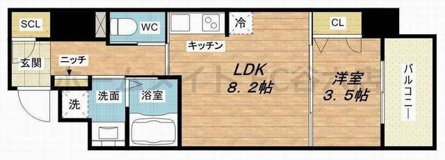 拡大写真:ファーストフィオーレ新大阪グランデ 2階201の間取り