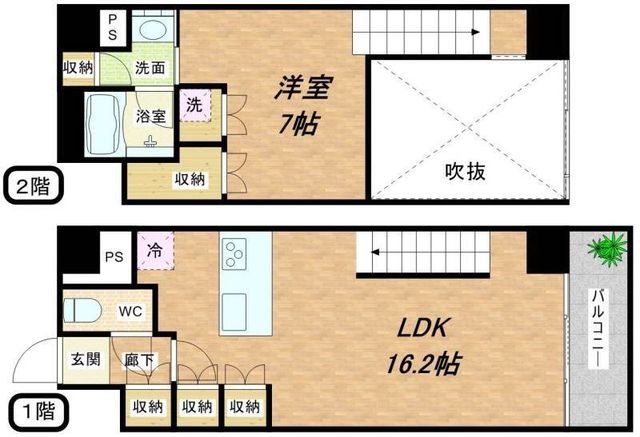 拡大写真:KDXレジデンス本町橋 6階605の間取り