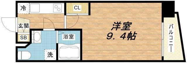 拡大写真:SERENiTE天六西 10階1002の間取り