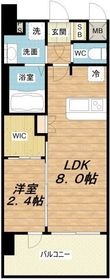 セレニテ阿波座ミラクの間取図