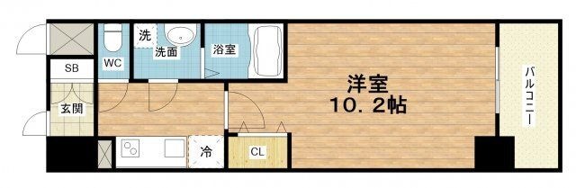 拡大写真:エスリード福島第5 5階506+の間取り