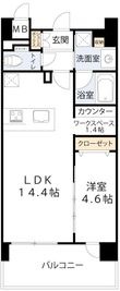 グランヴィラッセ北梅田の間取図