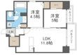 ルフォンプログレ新町の間取図