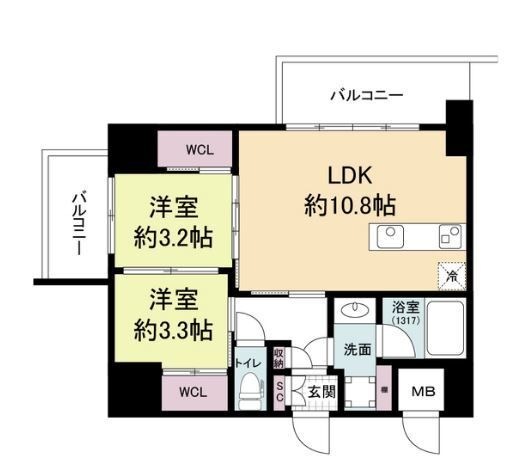 セレニテフラン難波の外観