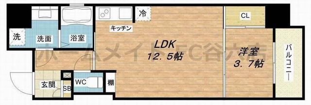拡大写真:ファーストフィオーレ本町イーストⅡ 3階302の間取り
