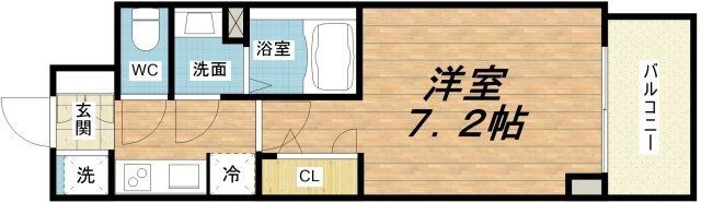 拡大写真:S-RESIDENCE堺筋本町Deux 2階202の間取り