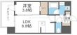 シーズンフラッツ中崎の間取図
