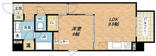 拡大写真:和宏一輝 4階30Vの間取り