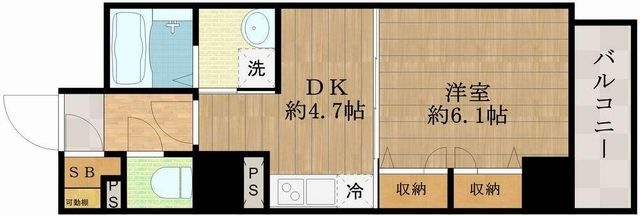 拡大写真:エステムコート心斎橋EASTⅢエクシード 9階903の間取り