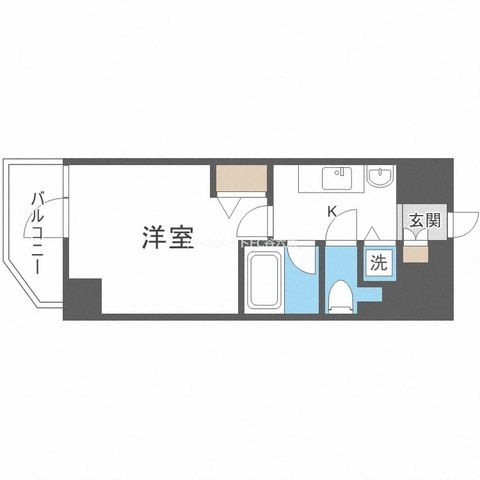 拡大写真:アドバンス大阪城レガーレ 7階706の間取り
