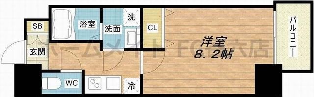 拡大写真:Y&Rino Residence 4階403の間取り