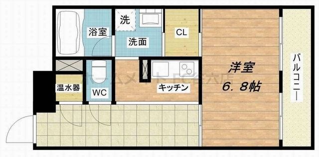 拡大写真:アーバンフラッツ瓦町 9階905の間取り