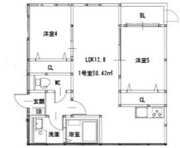 拡大写真:福岡市南区高宮3丁目 1階101の間取り
