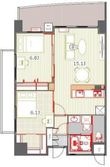 福岡市中央区薬院1丁目の間取図