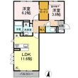 D-room寺塚 伍番館の間取図