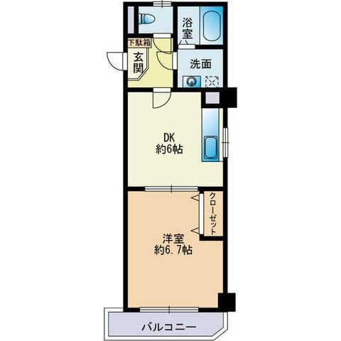 拡大写真:ときわマンション那の川 3階301の間取り