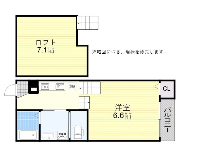拡大写真:TUA CASA 1階103の間取り