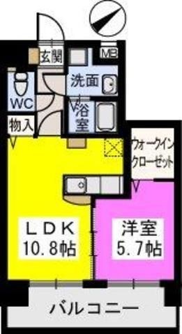 拡大写真:福岡市南区塩原1丁目 7階701の間取り