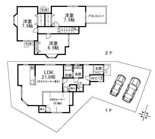 拡大写真:松園町戸建て 1階1の間取り