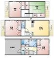 西田町テラスハウスの間取図