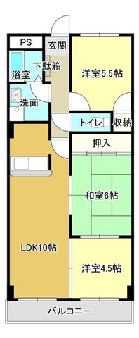 拡大写真:レオパレス宝 3階303-1の間取り