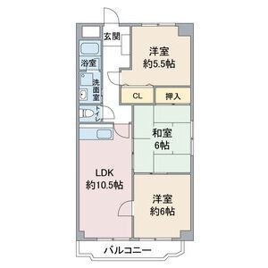拡大写真:グランシャリオ 4階402の間取り