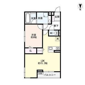 拡大写真：luvita新福寺町 3階301の間取り