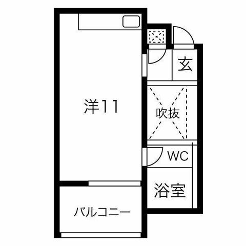 拡大写真:クレイタスパークV 2階203の間取り