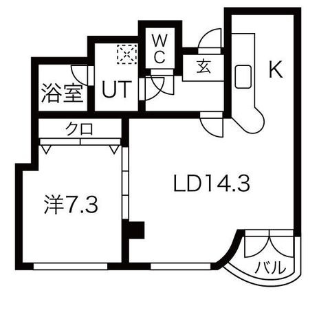 拡大写真:ニュークレス 2階2Dの間取り