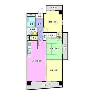 拡大写真:ヒルズ丸和 3階301の間取り