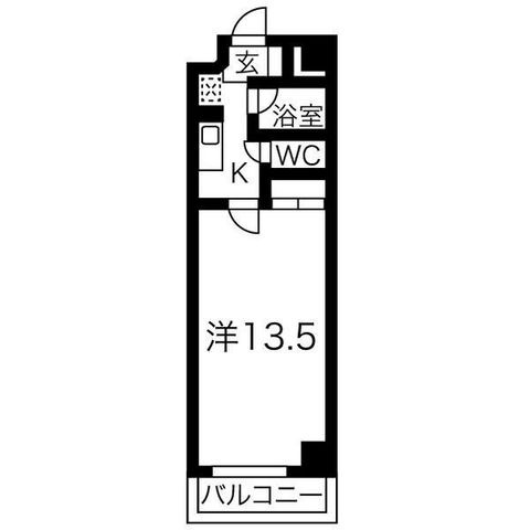拡大写真：星ヶ丘GODIVA 2階203の間取り