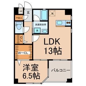 拡大写真:Espoir i 3階301の間取り