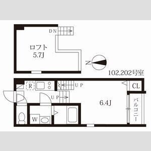 拡大写真:ハーモニーテラス姫宮町 2階202の間取り