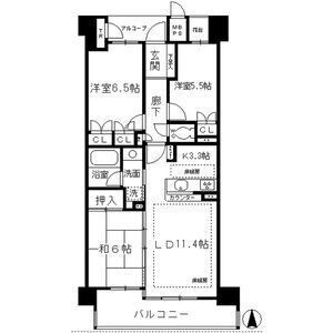 拡大写真:aLATO白壁東 4階404の間取り
