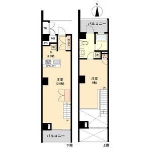 拡大写真:スクエア名駅南 9階0902の間取り