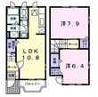 フローラルハイツⅢの間取図